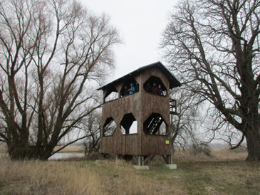 Das Eiswachthaus am Oderdeich Foto Oderwanderung